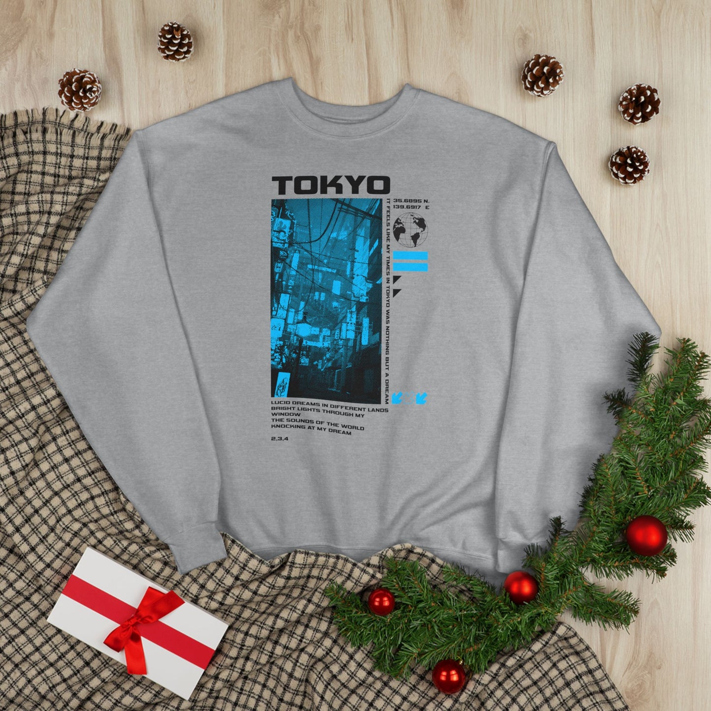 Tokyo Graphic Eco-Friendly Crewneck Sweatshirt