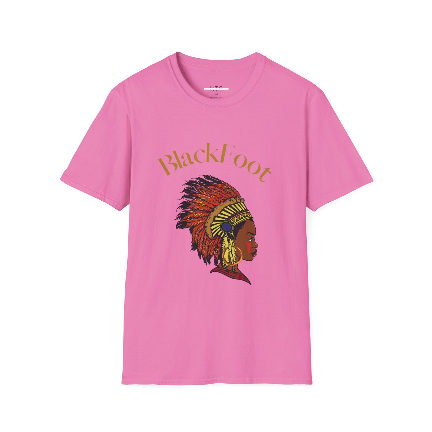 Blackfoot Heritage Unisex Softstyle T-Shirt - Vibrant Cultural Tribute Tee