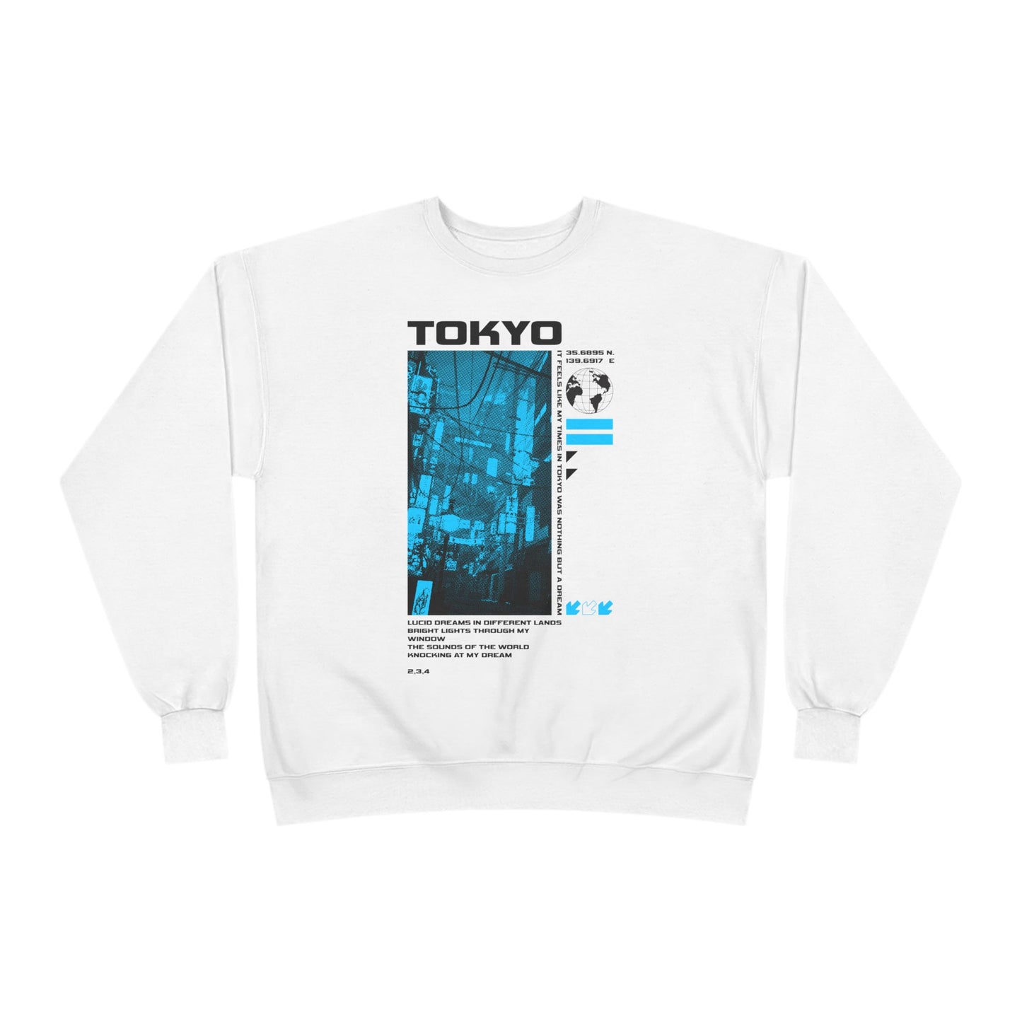 Tokyo Graphic Eco-Friendly Crewneck Sweatshirt