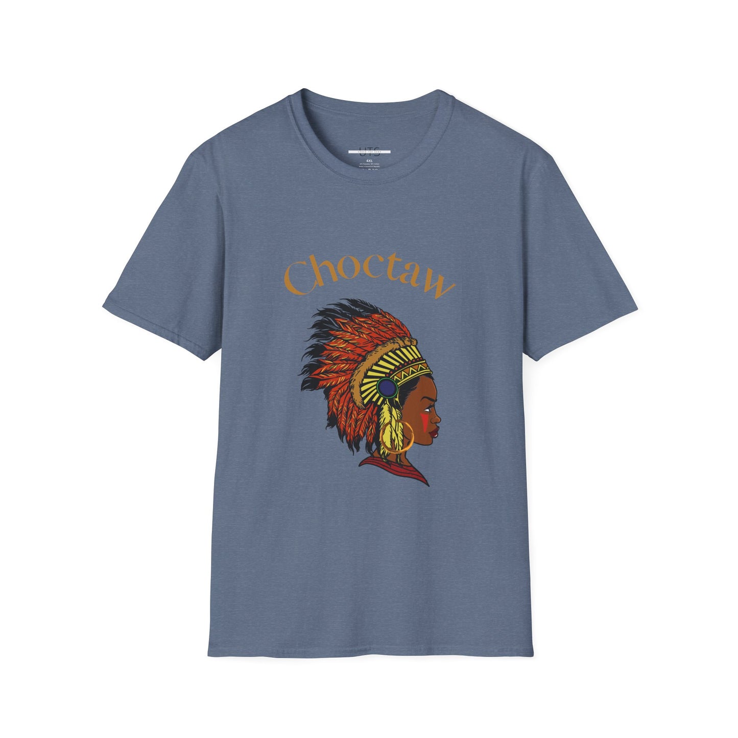 Choctaw Heritage Unisex Softstyle T-Shirt - Vibrant Tribal Design