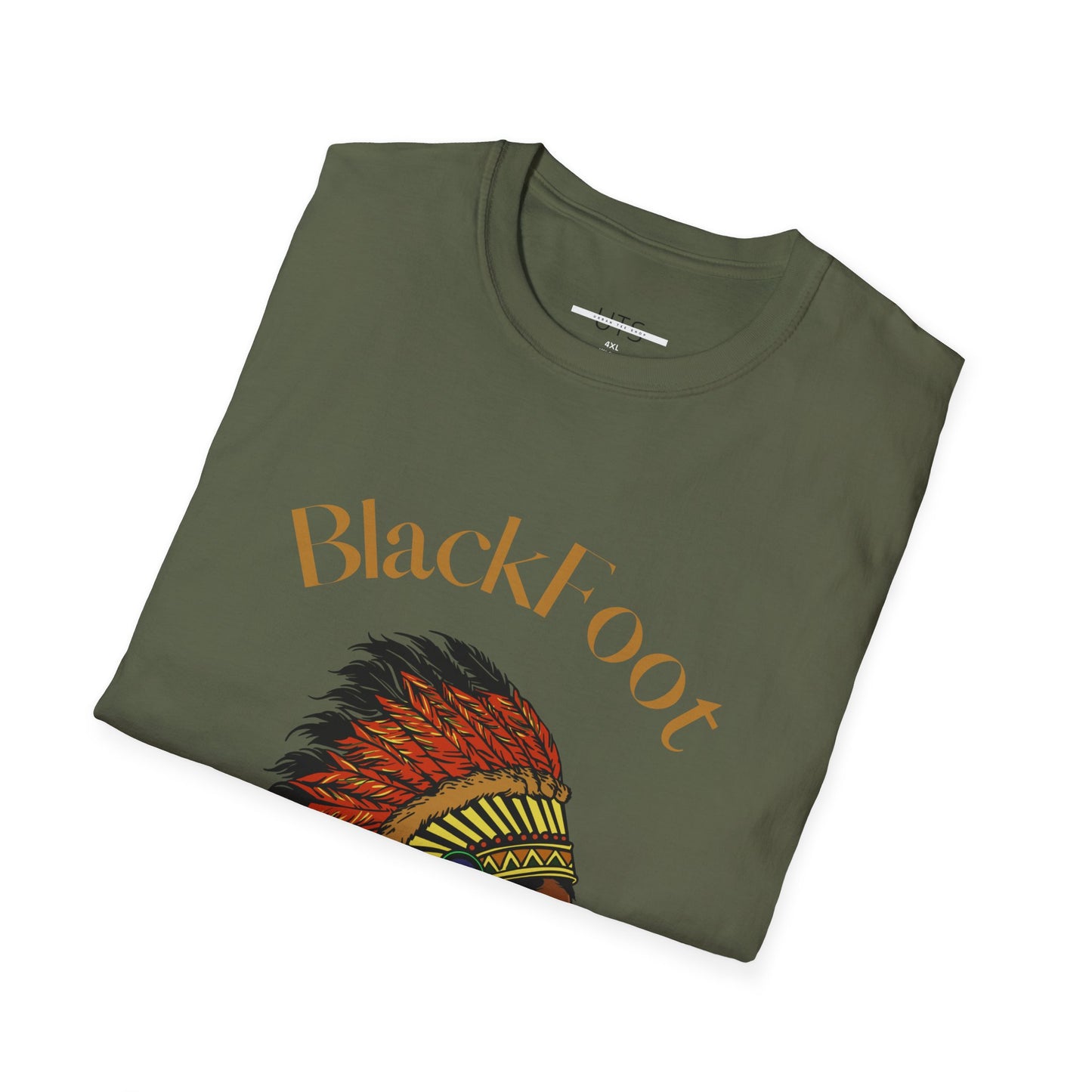 Blackfoot Heritage Unisex Softstyle T-Shirt - Vibrant Cultural Tribute Tee