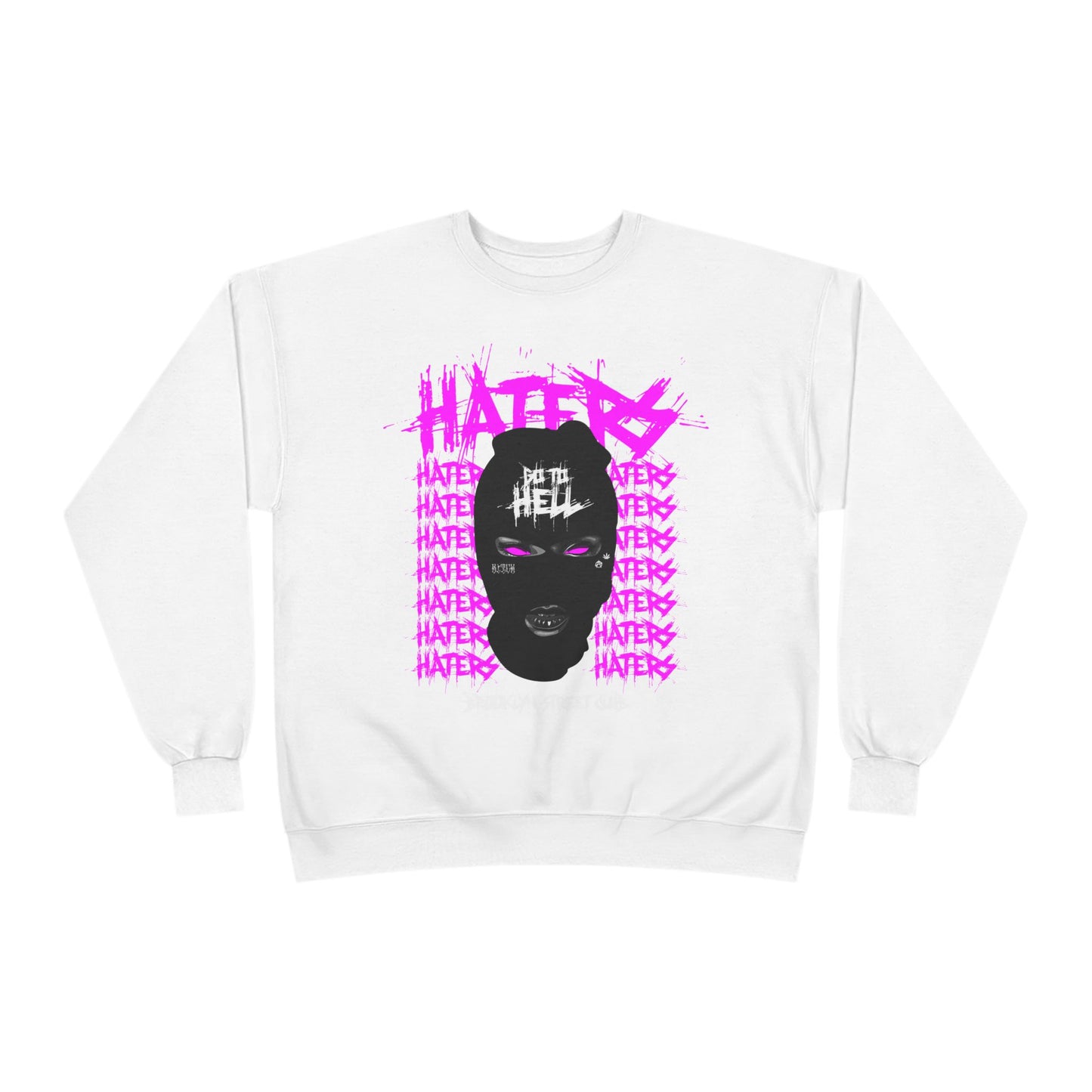 Unisex EcoSmart® Crewneck Sweatshirt - 'HATERS' Graphic Design for Bold Attitudes