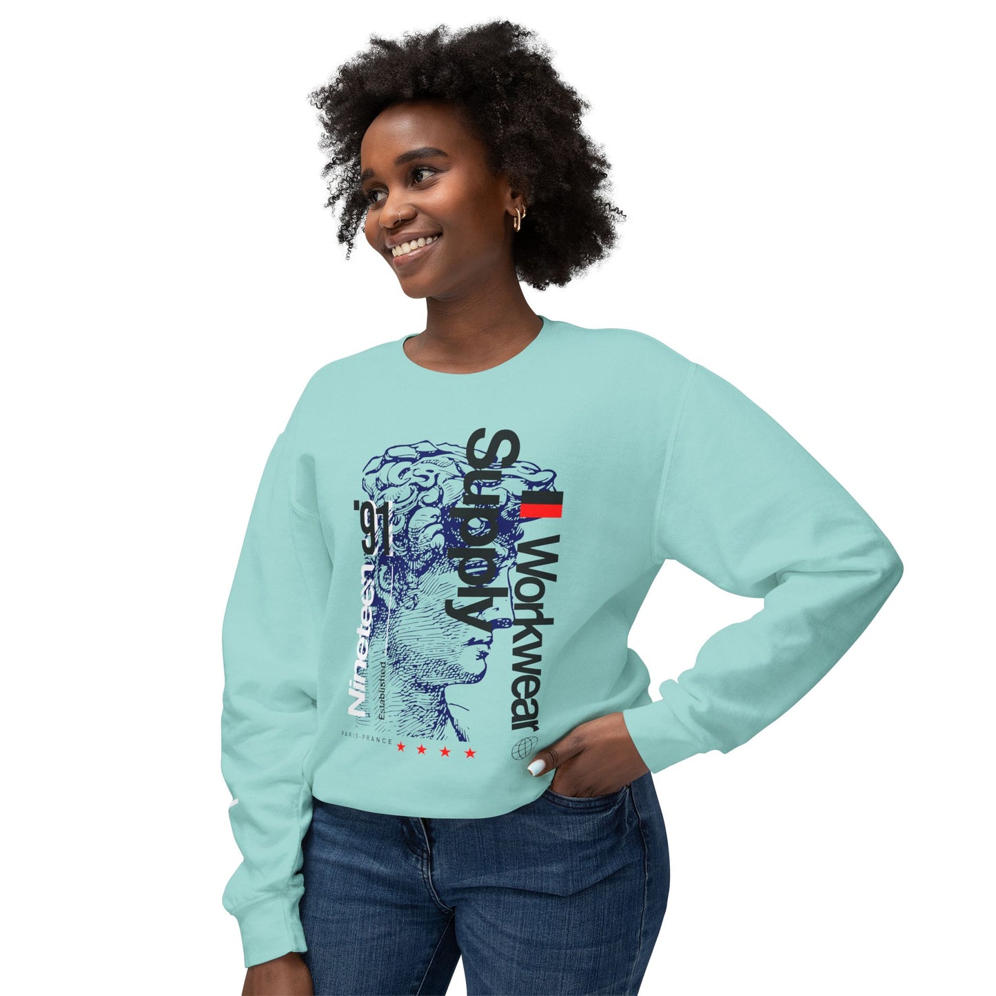 Unisex Graphic Crewneck Sweatshirt | Retro Style with Brain Artwork