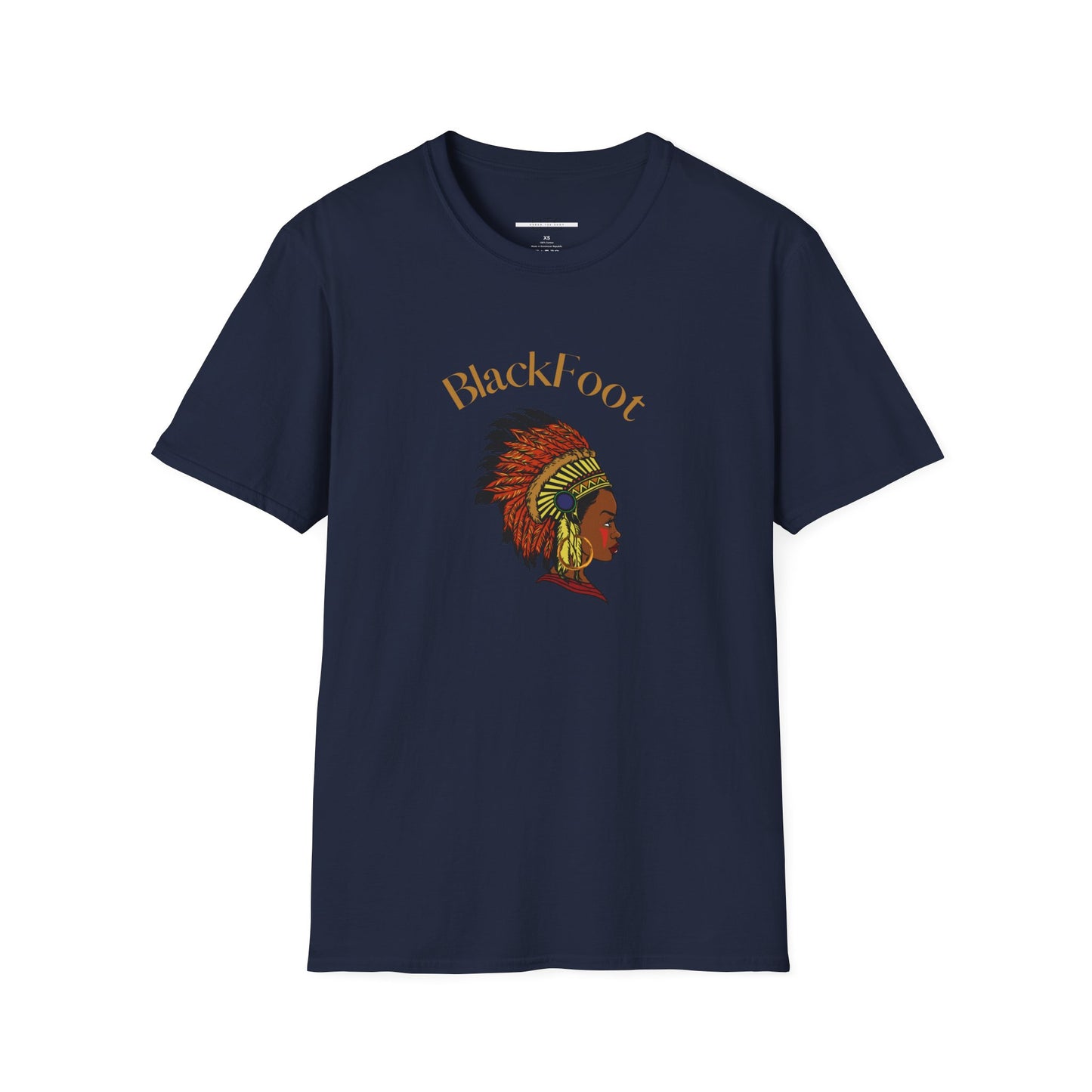 Blackfoot Heritage Unisex Softstyle T-Shirt - Vibrant Cultural Tribute Tee