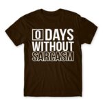 0 Days without sarcasm Chocolate Men's T-shirt for Funny, Sarcastic Humour