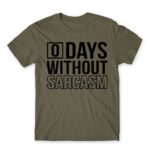 0 Days without sarcasm Zinc Men's T-shirt for Funny, Sarcastic Humour