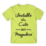 100% Mayadere Apple Green Men's Tee for Anime, Dere