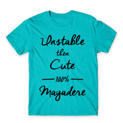100% Mayadere Atoll Blue Men's Tee for Anime, Dere