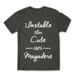 100% Mayadere Dark Grey Men's Tee for Anime, Dere