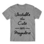 100% Mayadere Grey Melange Men's Tee for Anime, Dere