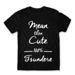 100% Tsundere Black Men's T-shirt for Anime, Dere