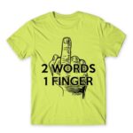 2 words Apple Green Men's Tee for Funny, Sarcastic Humour