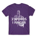 2 words Dark Purple Men's T-shirt for Funny, Sarcastic Humour