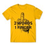 2 words Gold Men's Tee for Funny, Sarcastic Humour