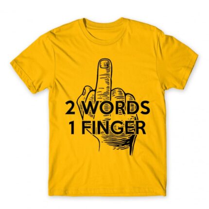 2 words Gold Men's Tee for Funny, Sarcastic Humour