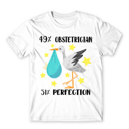 49% Obstetrician White Men's Tee for Obstetrician, Work