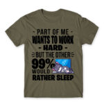 A part of me want to work hard Zinc Men's T-shirt for Work, Workplace Cliches