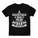 A railwayman dad Black Men's T-shirt for Train Conductor, Work