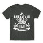 A railwayman dad Dark Grey Men's Tee for Train Conductor, Work