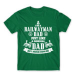 A railwayman dad Kelly Green Men's Tee for Train Conductor, Work