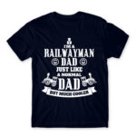 A railwayman dad Navy Men's T-shirt for Train Conductor, Work