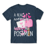A real woman loves the postmen Denim Men's T-shirt for Postman, Work