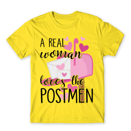 A real woman loves the postmen Lemon Men's Tee for Postman, Work