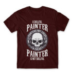 A skilful painter is not cheap Burgundy Men's Tee for Painter, Work