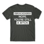 Abrakadabra Dark Grey Men's Tee for Funny, Sarcastic Humour