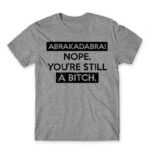 Abrakadabra Grey Melange Men's Tee for Funny, Sarcastic Humour