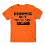 Abrakadabra Orange Men's Tee for Funny, Sarcastic Humour
