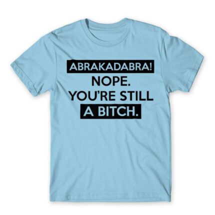 Abrakadabra Sky Blue Men's T-shirt for Funny, Sarcastic Humour