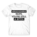 Abrakadabra White Men's Tee for Funny, Sarcastic Humour