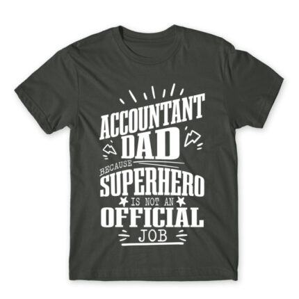 Accountant dad Dark Grey Men's Tee for Accountant, Work