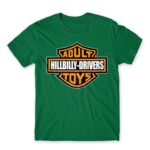 Adult Hillbilly Drivers Toys Kelly Green Men's T-shirt for Brand Parody, Funny