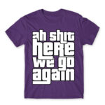 Ah shit, here we go again Dark Purple Men's Tee