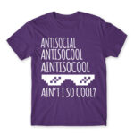Ain’t I so cool? Dark Purple Men's T-shirt for Antisocial, Funny