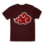 Akatsuki cloud logo Burgundy Men's Tee for Anime, Naruto