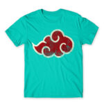 Akatsuki cloud logo Turquoise Men's Tee for Anime, Naruto