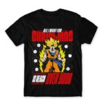 All I want for christmas is reach over 9000 Black Men's T-shirt for Anime, Dragon Ball