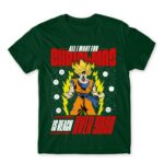 All I want for christmas is reach over 9000 Bottle Green Men's Tee for Anime, Dragon Ball