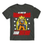 All I want for christmas is reach over 9000 Dark Grey Men's Tee for Anime, Dragon Ball