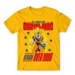 All I want for christmas is reach over 9000 Gold Men's T-shirt for Anime, Dragon Ball