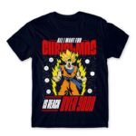 All I want for christmas is reach over 9000 Navy Men's T-shirt for Anime, Dragon Ball
