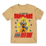All I want for christmas is reach over 9000 Sand Men's T-shirt for Anime, Dragon Ball