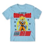 All I want for christmas is reach over 9000 Sky Blue Men's Tee for Anime, Dragon Ball