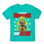 All I want for christmas is reach over 9000 Turquoise Men's Tee for Anime, Dragon Ball
