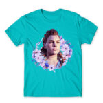 Aloy – floral frame Atoll Blue Men's T-shirt