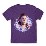 Aloy – floral frame Dark Purple Men's T-shirt