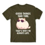 Always late Army Men's T-shirt for Badass, Funny